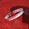 Tibetan Mantra Bangle — Om Mani Padme Hum & Heart Sutra, Silver - Buddha Tibet 