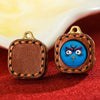 Tibetan Mini Tsa-Tsa Thangka Pendant — Hand-Painted Sacred Icon in Leather Casing Buddha Tibet