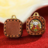 Tibetan Mini Tsa-Tsa Thangka Pendant — Hand-Painted Sacred Icon in Leather Casing Buddha Tibet