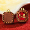 Tibetan Mini Tsa-Tsa Thangka Pendant — Hand-Painted Sacred Icon in Leather Casing Buddha Tibet