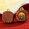 Tibetan Mini Tsa-Tsa Thangka Pendant — Hand-Painted Sacred Icon in Leather Casing Buddha Tibet