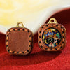 Tibetan Mini Tsa-Tsa Thangka Pendant — Hand-Painted Sacred Icon in Leather Casing Buddha Tibet