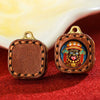 Tibetan Mini Tsa-Tsa Thangka Pendant — Hand-Painted Sacred Icon in Leather Casing Buddha Tibet