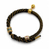 Tibetan Om Mani Padme Hum Woven Rope Bracelet — Traditional Six-Syllable Mantra - Black — Om Mani Mantra RopeBuddha Tibet