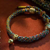 Tibetan Om Mani Padme Hum Woven Rope Bracelet — Traditional Six - Syllable Mantra - Black — Om Mani Mantra RopeBuddha Tibet