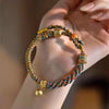 Tibetan Om Mani Padme Hum Woven Rope Bracelet — Traditional Six - Syllable Mantra - Black — Om Mani Mantra RopeBuddha Tibet