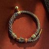Tibetan Om Mani Padme Hum Woven Rope Bracelet — Traditional Six - Syllable Mantra - Multicolor — Om Mani Mantra RopeBuddha Tibet