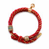 Tibetan Om Mani Padme Hum Woven Rope Bracelet — Traditional Six-Syllable Mantra - Red — Om Mani Mantra RopeBuddha Tibet