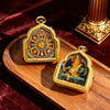 Tibetan Thangka Deity Pendant — Hand-Painted Tsa-Tsa Amulet, Wealth & Protection Figures Buddha Tibet