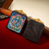 Tibetan Tsa-Tsa Thangka Pendant — Hand-Painted Deity Box Necklace Buddha Tibet