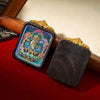 Tibetan Tsa-Tsa Thangka Pendant — Hand-Painted Deity Box Necklace Buddha Tibet
