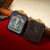 Tibetan Tsa-Tsa Thangka Pendant — Hand-Painted Deity Box Necklace Buddha Tibet