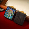 Tibetan Tsa-Tsa Thangka Pendant — Hand-Painted Deity Box Necklace Buddha Tibet