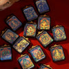 Tibetan Tsa-Tsa Thangka Pendant — Hand-Painted Deity Box Necklace Buddha Tibet