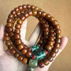 Tibetan Yak Bone Mala — 108-Bead Prayer Strand with Dzi Bead Pendant Buddha Tibet