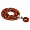 Tibetan Yak Bone Mala — 108-Bead Prayer Strand with Dzi Bead Pendant Buddha Tibet
