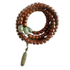 Tibetan Yak Bone Mala — 108-Bead Prayer Strand with Dzi Bead Pendant Buddha Tibet