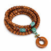 Tibetan Yak Bone Mala — 108-Bead Prayer Strand with Dzi Bead Pendant Buddha Tibet
