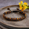 Tiger Eye Double-Row Bracelet — Grounded Color, Woven by Hand - 3A Double-Row Tiger EyeBuddha Tibet