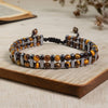 Tiger Eye Double-Row Bracelet — Grounded Color, Woven by Hand - 3A Double-Row Tiger EyeBuddha Tibet
