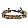 Tiger Eye Double-Row Bracelet — Grounded Color, Woven by Hand Buddha Tibet