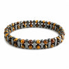 Tiger Eye Double-Row Bracelet — Grounded Color, Woven by Hand - 6A Tiger Eye Elastic BraceletBuddha Tibet
