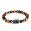 Tiger Eye & Hematite Zodiac Bracelet — Warm Stone, Your Sign - Aries8mmBuddha Tibet