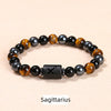 Tiger Eye & Hematite Zodiac Bracelet — Warm Stone, Your Sign - Sagittarius8mmBuddha Tibet