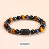 Tiger Eye & Hematite Zodiac Bracelet — Warm Stone, Your Sign - Scorpio8mmBuddha Tibet