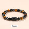 Tiger Eye & Hematite Zodiac Bracelet — Warm Stone, Your Sign - Taurus8mmBuddha Tibet