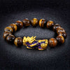 Tiger Eye Pixiu Bracelet — Color-Changing Feng Shui Charm for Wealth & Protection - Buddha Tibet xd00122