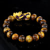 Tiger Eye Pixiu Bracelet — Color-Changing Feng Shui Charm for Wealth & Protection - Buddha Tibet xd00122