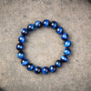 Tiger’s Eye Bracelet - Hawk's Eye & blue tiger's eye - Buddha Tibet xd00037
