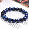 Tiger’s Eye Bracelet - Hawk's Eye & blue tiger's eye - Buddha Tibet xd00037