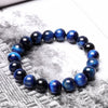 Tiger’s Eye Bracelet - Hawk's Eye & blue tiger's eye - Buddha Tibet xd00037