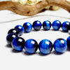 Tiger’s Eye Bracelet - Hawk's Eye & blue tiger's eye - Buddha Tibet xd00037