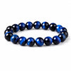 Tiger’s Eye Bracelet - Hawk's Eye & blue tiger's eye Buddha Tibet