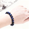 Tiger’s Eye Bracelet - Hawk's Eye & blue tiger's eye - Buddha Tibet xd00037