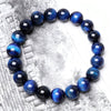 Tiger’s Eye Bracelet - Hawk's Eye & blue tiger's eye - Buddha Tibet xd00037