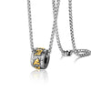 Titanium Steel Buddhist Mantra Necklace - Six True Words Om Mani Padme Hum Pendant for Peace & Protection - Buddha Tibet 