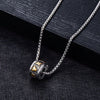 Titanium Steel Buddhist Mantra Necklace - Six True Words Om Mani Padme Hum Pendant for Peace & Protection - Buddha Tibet 