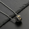 Titanium Steel Buddhist Mantra Necklace - Six True Words Om Mani Padme Hum Pendant for Peace & Protection - Buddha Tibet 