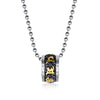 Titanium Steel Buddhist Mantra Necklace - Six True Words Om Mani Padme Hum Pendant for Peace & Protection - Buddha Tibet 
