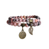 Tree of Life Chakra Bracelet — Tiger Eye & Amethyst Gemstone Set - Pink ZebraBuddha Tibet