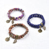 Tree of Life Chakra Bracelet — Tiger Eye & Amethyst Gemstone Set - Rainbow MixBuddha Tibet