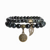 Tree of Life Chakra Bracelet — Tiger Eye & Amethyst Gemstone Set - Sparrow StoneBuddha Tibet