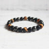Triple Protection Bracelet — Obsidian, Tiger Eye & Hematite - Buddha Tibet xd00005