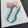 Turquoise Chip and Freshwater Pearl Bracelet - Bright Blue, Soft Luster - Blue Chip and Pearl BraceletBuddha Tibet