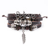 Turquoise Evil Eye Leather Wrap Bracelet - Layered Protection - Style 4Buddha Tibet