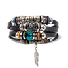 Turquoise Evil Eye Leather Wrap Bracelet - Layered Protection - Style 5Buddha Tibet